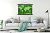 MuchoWow® Textilposter Weltkarte - Stabil - Grün 150x100 cm Produktbild-Vorschau 3