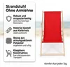 Mucola skládací plážové lehátko dřevěné zahradní lehátko Náhled obrázku produktu 2