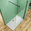70x200cm Schwarzrahmen Duschabtrennung Walk In 8mm Nano ESG Produktbild-Vorschau 2