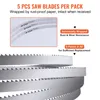 A close-up view of several stacked saw blades, with text overlays describing the product. Podgląd zdjęcia produktu