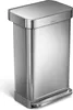simplehuman CW2024, 45 l, Rechteckig, Edelstahl, Edelstahl, Produktbild-Vorschau 2