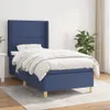 Boxspringbett mit Matratze Blau 100x200 cm Stoff Produktbild-Vorschau 2