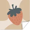 MuchoWow® Poster Obst - Pastell - Erdbeere - Sommer 75x75 Produktbild-Vorschau 1