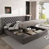 STILVORA Polsterbett 180x200cm mit Samtstoff und Produktbild-Vorschau 4