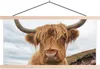 MuchoWow® Textilposter Schottisches Hochlandrind - Kuh - Produktbild-Vorschau 1