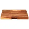 A wooden cutting board is shown from a slightly elevated side view against a white background. Náhled obrázku produktu
