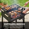 Outsunny Holzkohlegrill Grillwagen mit 4-fach Produktbild-Vorschau 4
