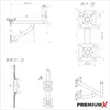 PremiumX 60cm Wandhalter Aluminium zwei Wandplatten SAT Produktbild-Vorschau 6