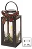 LED Deko – Weihnachtslaterne mit Kerze, schwarz, 20 cm, 3x AAA, Innen, Vintage Produktbild-Vorschau