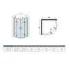 90x90x195cm Duschabtrennung Viertelkreis Runddusche Produktbild-Vorschau 7