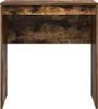 A close-up, front-facing view of a wooden desk with a distressed wood finish. Náhled obrázku produktu