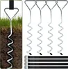 Jayseuw 4x zemní kotva trampolína 40cm 5 cívek Nastavitelné Náhled obrázku produktu 9