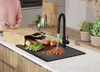 PRIMAGRAN Spülbecken Schwarz Metallic 70x50cm, Granitspüle Produktbild-Vorschau 7