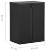 vidaXL Gartenschrank Schwarz 65x45x88 cm PP Rattan-Optik Produktbild-Vorschau 7