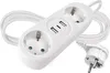 Steckdosenleiste – 2 Steckdosen+2×USB-A+1×USB-C, 1,4 m, 1,5 mm2, weiss Produktbild-Vorschau