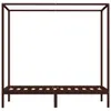 Maison Exclusive - Himmelbett-Gestell Dunkelbraun Produktbild-Vorschau 3