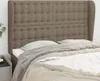 Design Möbel Kopfteil mit Ohren Taupe 147x23x118/128 cm Produktbild-Vorschau 1