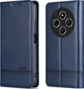 Two views of a blue leather phone case. Produktbild-Vorschau