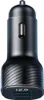 A black car charger with a carbon fiber texture and a digital display. Náhľad obrázku produktu