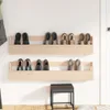 vidaXL Wand-Schuhregale 2 Stk. 110x9x23 cm Massivholz Produktbild-Vorschau 3
