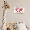 MuchoWow® Poster Weltkarte - Rosa - Weiß 30x20 cm - Plakate Produktbild-Vorschau 7