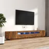 vidaXL 3-tlg. TV-Schrank-Set LED-Leuchten Räuchereiche Produktbild-Vorschau 11