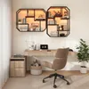 Étagère murale LED Puluomis avec mode musique 85 x 63 cm, Voir les images du produit 2