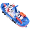 Feuerwehrboot Spielzeug - Wasserspritzendes Schiffsmodell Produktbild-Vorschau 4