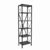 A tall, narrow bookshelf with five shelves. Podgląd zdjęcia produktu