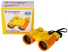 A pair of yellow and orange children's binoculars is shown next to its packaging. Produktbild-Vorschau