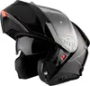 A black flip-up motorcycle helmet shown from a side angle. Náhľad obrázku produktu