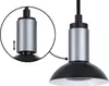 A close-up view of a pendant light fixture, with a magnified inset showing a detail of the adjustable mechanism. Produktbild-Vorschau