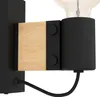 Applique BAILRIGG acier noir, bois brun E27 1X40W L:5.5cm Voir les images du produit 4