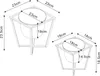 Diagrams showing the dimensions of two plant stands. Náhled obrázku produktu
