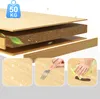 A layered diagram of a material, with three inset images showing product features. Voir les images du produit