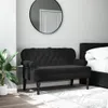 vidaXL Bank mit Rückenlehne Schwarz 119,5x64,5x75 cm Samt Produktbild-Vorschau 2