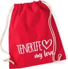 Huuraa Turnbeutel Tenerife my love 12 Liter Classic Red Produktbild-Vorschau 1