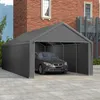 TRMLBE Carport 4x8 m Zeltgarage mit Abnehmbar Seitenwände Produktbild-Vorschau 12