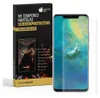 A product box for a screen protector is shown next to a smartphone with the screen protector applied. Produktbild-Vorschau
