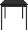 vidaXL Eettafel, 140 x 80 x 75 cm, houtvezel, zwart, Productafbeelding-voorbeeld 5