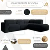AX LIVING Couch Sofa L Form Didim L Dunkelgrau – 292 cm, Produktbild-Vorschau 5