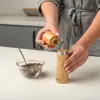 Dřevěný hmoždíř z bambusu s keramickými mlýnky na pepř a Náhled obrázku produktu 5