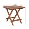 Table d'appoint pliable en bois huilé naturel - 50 x 50 cm Voir les images du produit 2