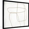 MuchoWow® Gerahmtes Poster Abstrakt - Linien - Taupe - Produktbild-Vorschau 1
