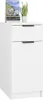 A white office cabinet with two drawers and a plant and calendar on top. Produktbild-Vorschau