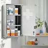Theo&Cleo Medizinschrank Edelstahl abschließbar Produktbild-Vorschau 2