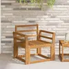 vidaXL Armlehne 2 stk. Natur 58,5 x 8 x 60 cm Massivholz Produktbild-Vorschau 2