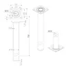 Walteco Nábytková noha kulatá, průměr 30mm, výška 750mm, Náhled obrázku produktu 4