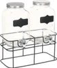 vidaXL Getränkespender 2 Stk. mit Ständer 2 x 4 L Glas Produktbild-Vorschau 1