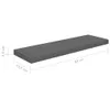 vidaXL Schweberegale 2 Stk. Hochglanz-Grau 80x23,5x3,8 cm Produktbild-Vorschau 17